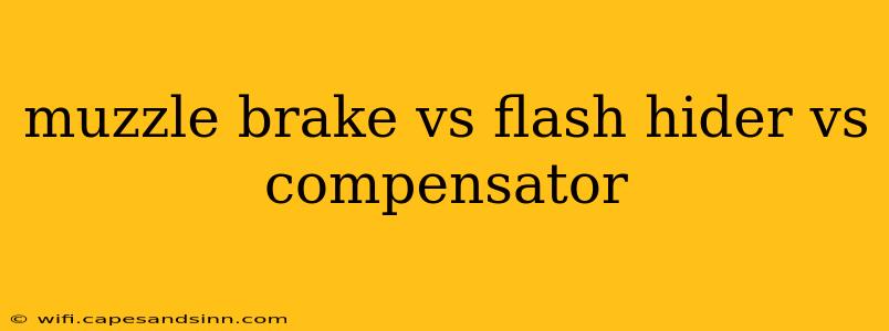 muzzle brake vs flash hider vs compensator