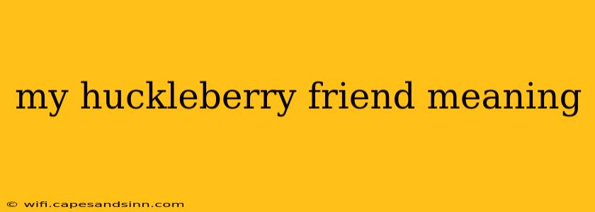 my huckleberry friend meaning