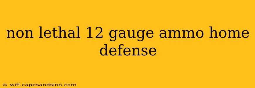 non lethal 12 gauge ammo home defense