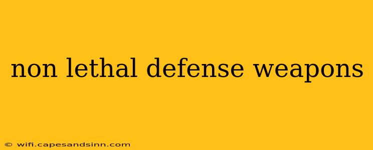 non lethal defense weapons