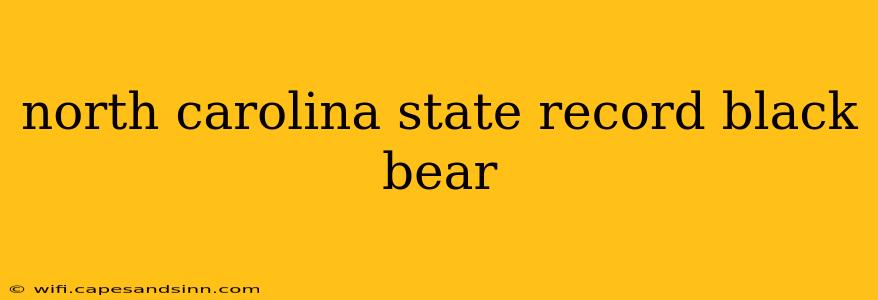 north carolina state record black bear