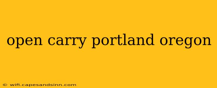 open carry portland oregon