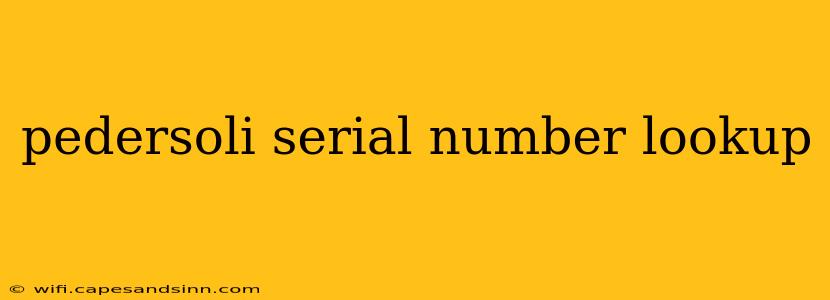 pedersoli serial number lookup