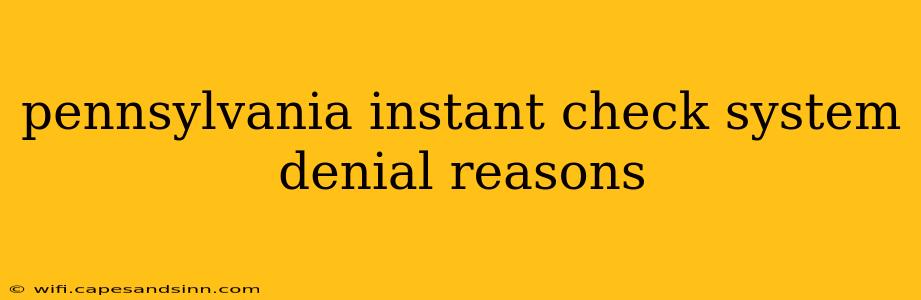 pennsylvania instant check system denial reasons