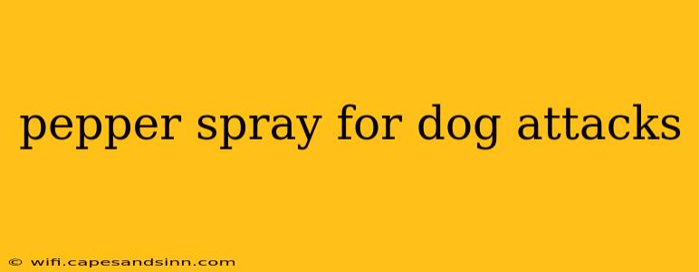 pepper spray for dog attacks