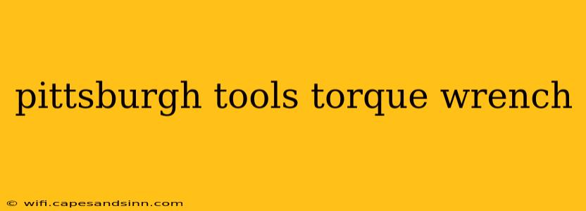 pittsburgh tools torque wrench