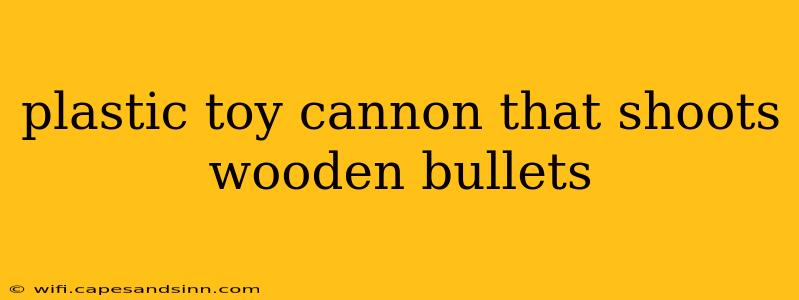 plastic toy cannon that shoots wooden bullets