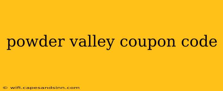 powder valley coupon code