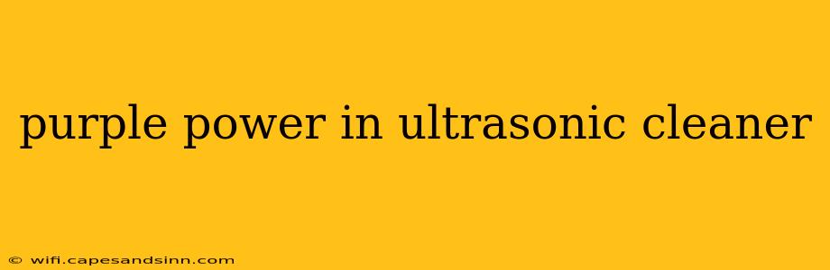 purple power in ultrasonic cleaner