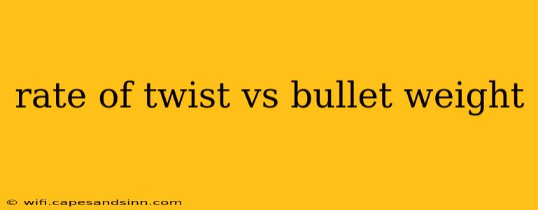 rate of twist vs bullet weight