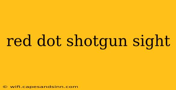 red dot shotgun sight