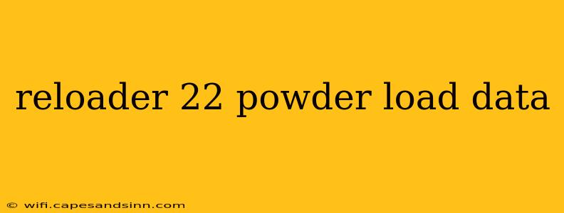 reloader 22 powder load data