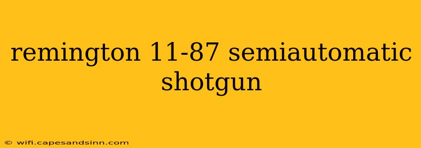 remington 11-87 semiautomatic shotgun