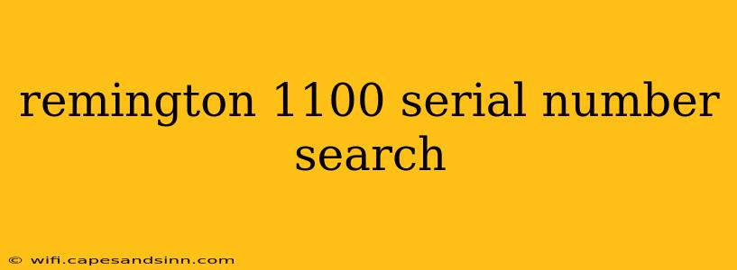 remington 1100 serial number search