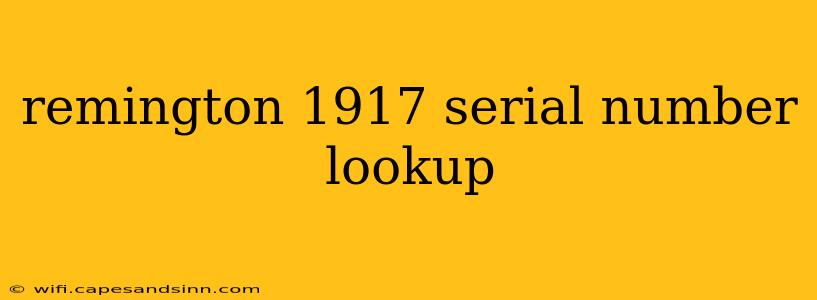 remington 1917 serial number lookup