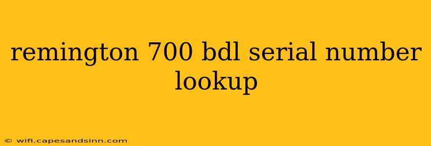 remington 700 bdl serial number lookup