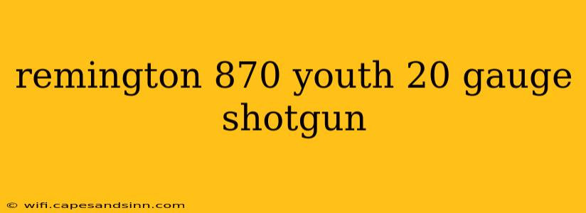 remington 870 youth 20 gauge shotgun