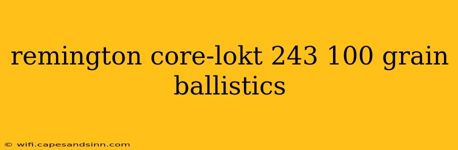 remington core-lokt 243 100 grain ballistics