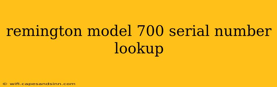 remington model 700 serial number lookup