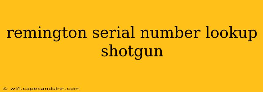 remington serial number lookup shotgun