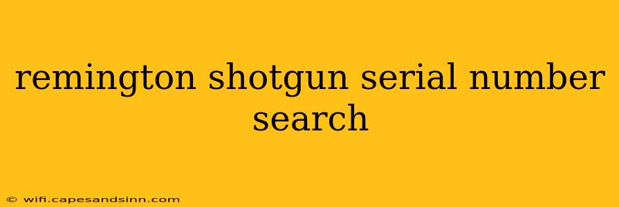 remington shotgun serial number search