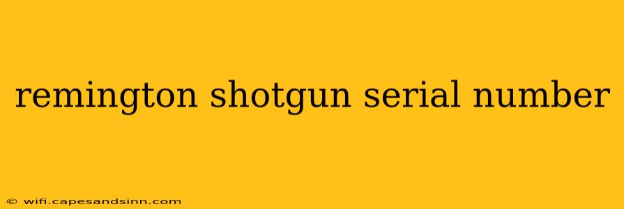 remington shotgun serial number