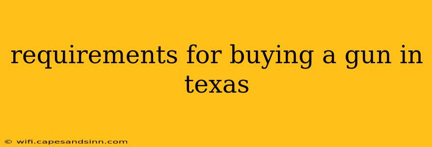 requirements for buying a gun in texas