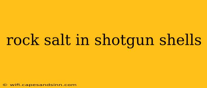 rock salt in shotgun shells