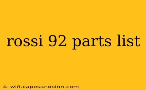 rossi 92 parts list