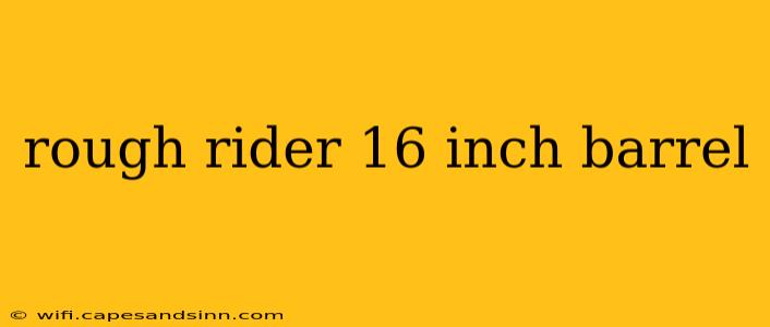 rough rider 16 inch barrel