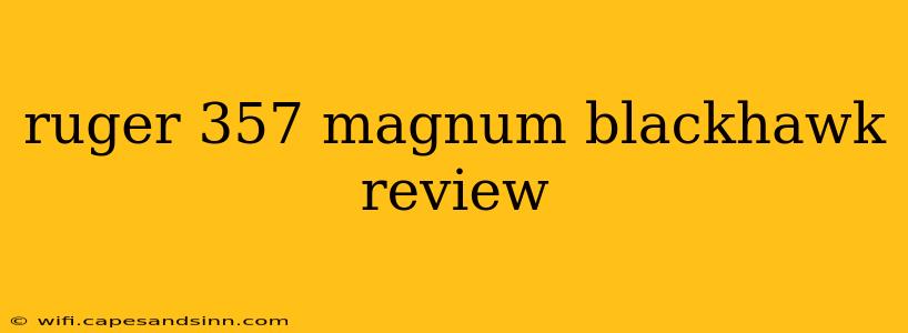 ruger 357 magnum blackhawk review