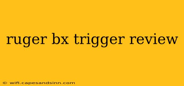 ruger bx trigger review