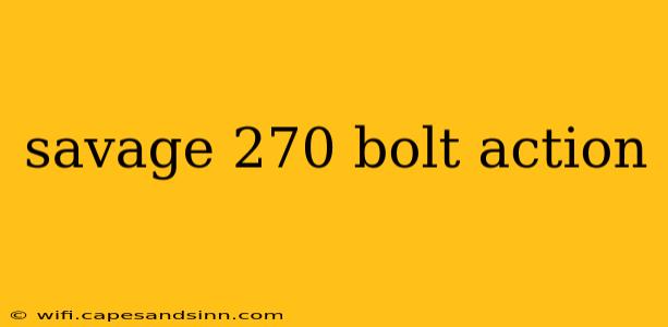 savage 270 bolt action