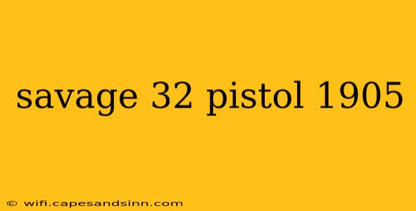 savage 32 pistol 1905