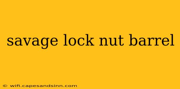 savage lock nut barrel