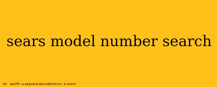 sears model number search