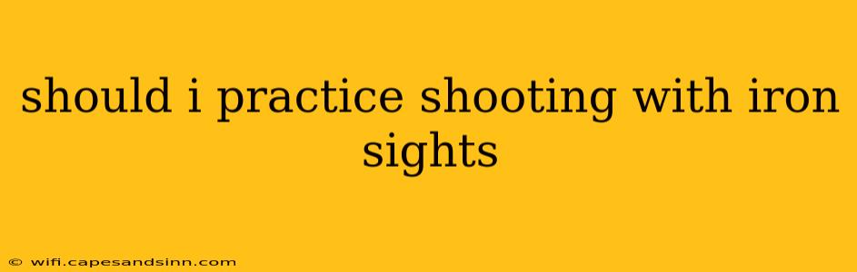 should i practice shooting with iron sights