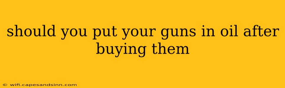 should you put your guns in oil after buying them