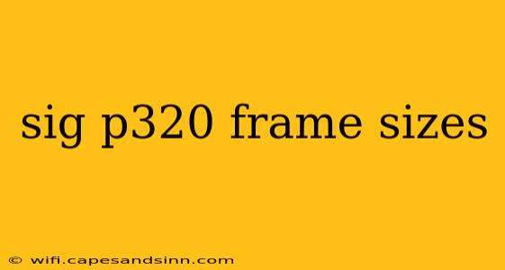 sig p320 frame sizes