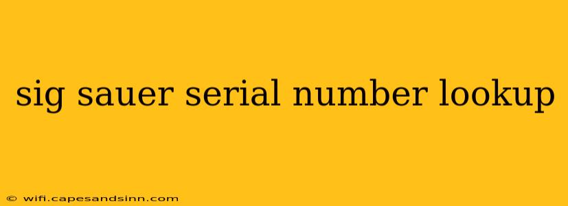 sig sauer serial number lookup