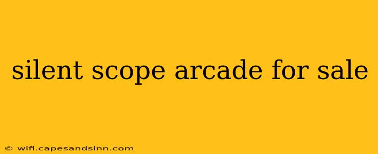 silent scope arcade for sale