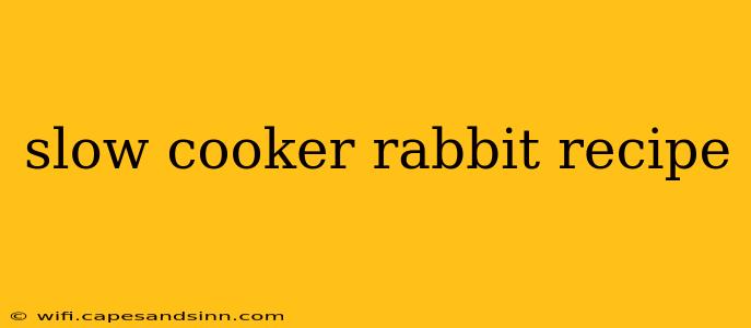 slow cooker rabbit recipe