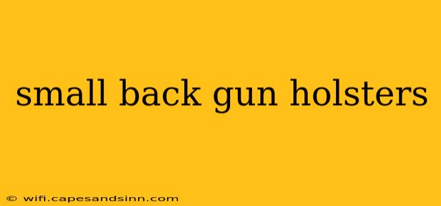 small back gun holsters