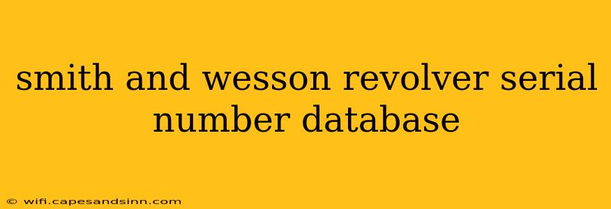 smith and wesson revolver serial number database