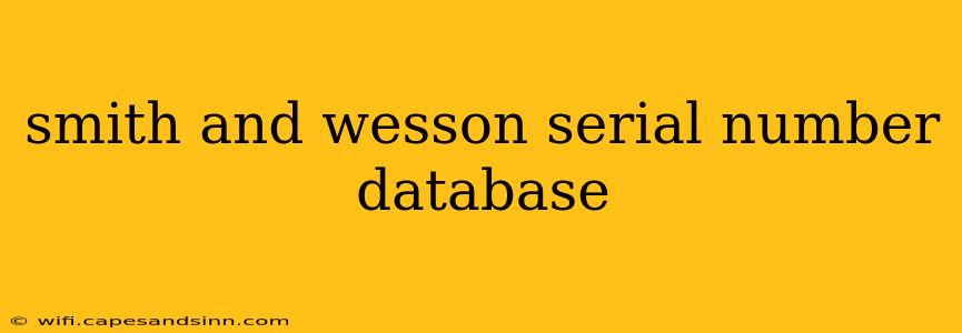 smith and wesson serial number database