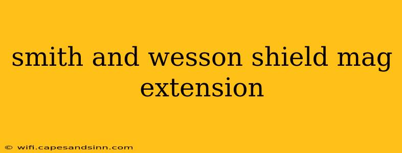 smith and wesson shield mag extension