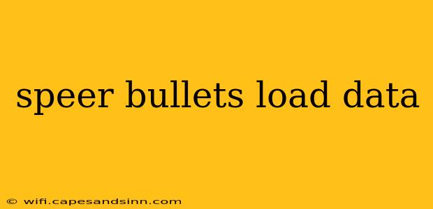 speer bullets load data