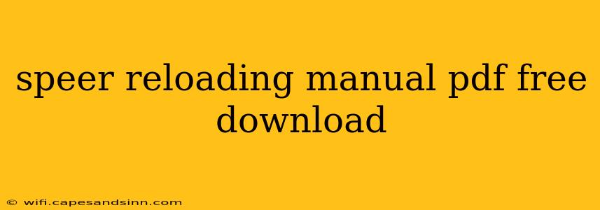 speer reloading manual pdf free download