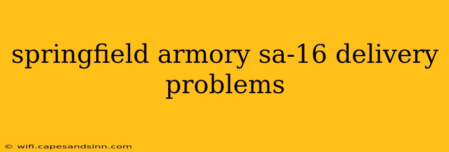 springfield armory sa-16 delivery problems