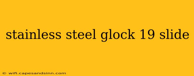 stainless steel glock 19 slide